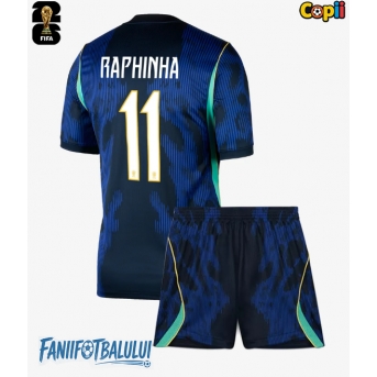Brazilia Raphinha Belloli #11 Echipament de Fotbal Replică Mondial 2026 Copii Deplasare (+ Șorturi)